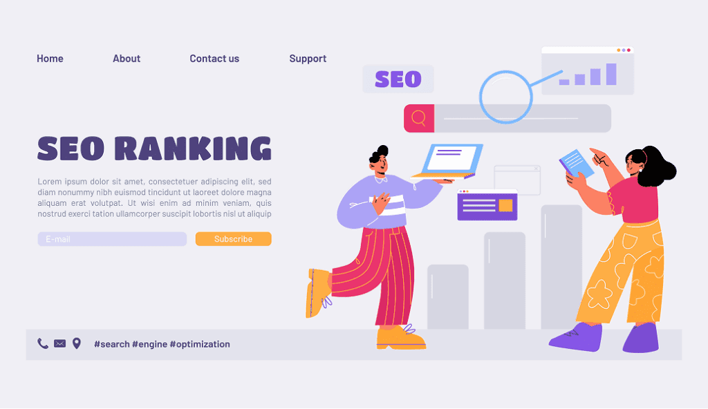 Visuel de maquettes SEO