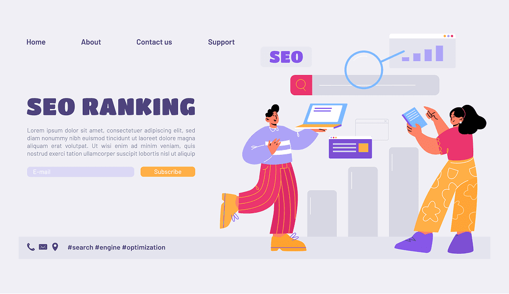 Visuel de maquettes SEO