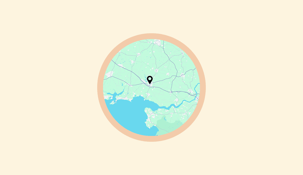 Carte avec un pointeur sur Muzillac