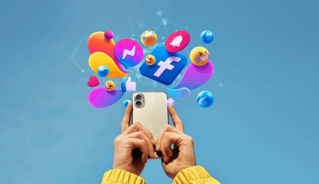 Téléphone avec réseaux sociaux