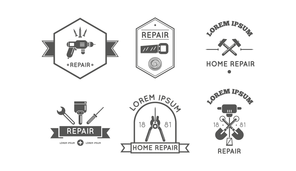 Exemples logos artisans Morbihan - Plombier électricien menuisier maçon couvreur BTG Vannes